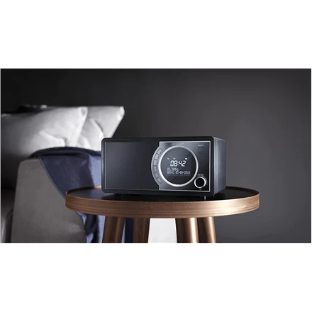 Sharp DR-450(BK) radijo imtuvas Laikrodis Juoda