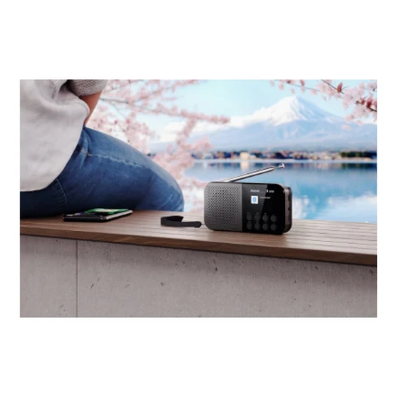 „Sharp OSAKA“ kišeninis / rankinis nešiojamas skaitmeninis radijas | DR-P520(GY) | „Bluetooth“