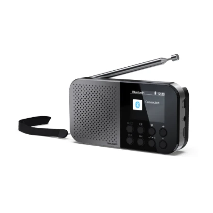 „Sharp OSAKA“ kišeninis / rankinis nešiojamas skaitmeninis radijas | DR-P520(GY) | „Bluetooth“
