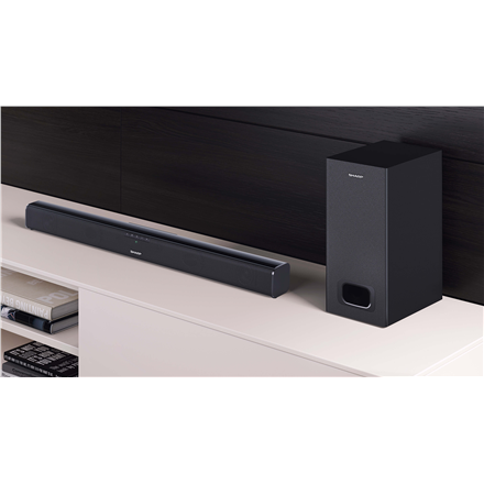 Namų kino sistema Sharp HT-SBW110 garso sistemos (soundbar) kolonėlė 2.1 kanalai 180 W Juoda