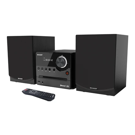 Muzikinis centras Sharp XL-B512(BK) Hi-Fi Micro System, CD/FM/USB/Bluetooth v5.0, 45W, Juodas | Sharp | Hi-Fi Micro System | XL-B512(BK) | Juodas | USB port | AUX in | Bluetooth | CD grotuvas | FM radio | Belaidė jungtis