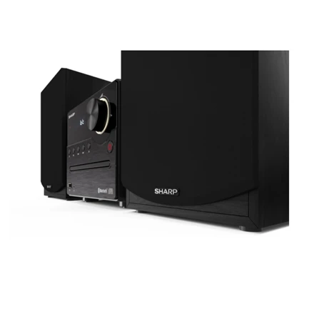 Muzikinis centras Sharp XL-B512(BK) Hi-Fi Micro System, CD/FM/USB/Bluetooth v5.0, 45W, Juodas | Sharp | Hi-Fi Micro System | XL-B512(BK) | Juodas | USB port | AUX in | Bluetooth | CD grotuvas | FM radio | Belaidė jungtis