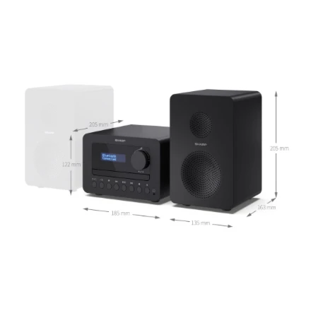 Sharp TOKYO FM Hi-Fi mikro sistema | XL-B514(BK) | AUX įvestis | „Bluetooth“ | CD grotuvas | FM radijas