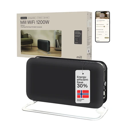 Šildytuvas Mill CO1200WIFI3 GEN3, 1200 W, iki 14-18 m², Juodas