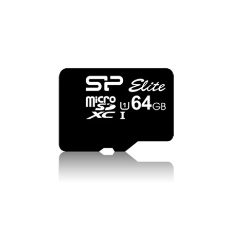 Atminties kortelė Silicon Power 64GB Micro SDXC UHS-I, SDR 50 režimas, 10 klasė, su SD adapteriu