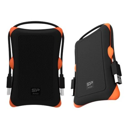 Silicon Power Armor A30 HDD / SSD aptvaras Juoda, Oranžinė