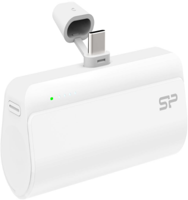 Silicon Power Bank | QD50 | 5000 mAh | USB-C | Baltas