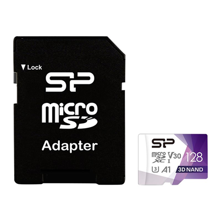 Atminties kortelė Silicon Power | Superior Pro | 128 GB | micro SDXC | Flash atminties klasė 10 | su adapteriu