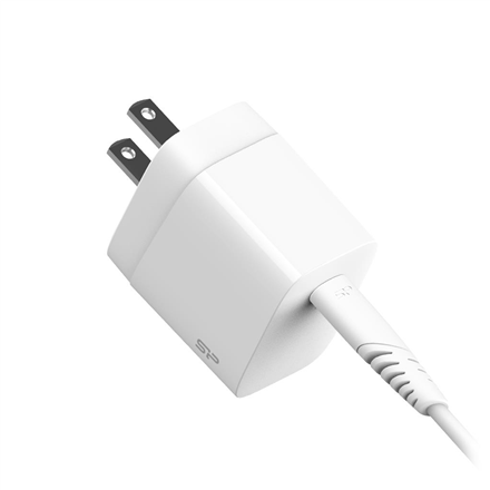 SILICON POWER COMPUTER & COMMUNICAT SILICON POWER įkroviklis QM10 Quick Charge 18W USB Type-C + laidas USB-Lightning Baltas
