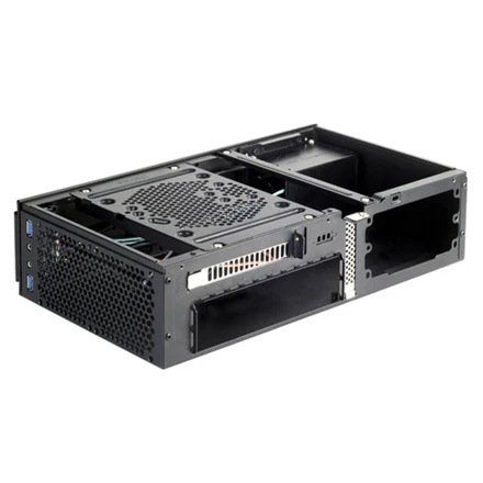 SilverStone Milo 06B USB 3.0 x 2, Mic x1, Spk x1, Juodas, ITX, Maitinimo šaltinis nėra