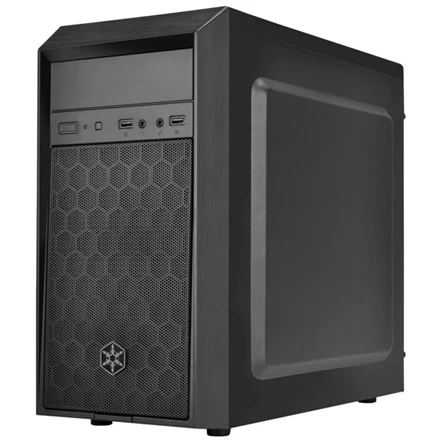 SilverStone SST-PS16B Precision Mini Tower Micro ATX kompiuterio dėklas, tylus, juodas