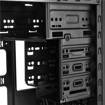 SilverStone SST-PS16B Precision Mini Tower Micro ATX kompiuterio dėklas, tylus, juodas
