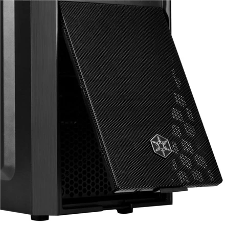 SilverStone SST-PS16B Precision Mini Tower Micro ATX kompiuterio dėklas, tylus, juodas