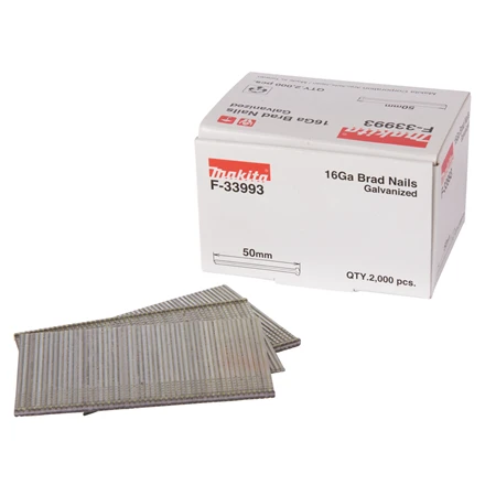 Makita Smeigės 1,6X50mm 16ga 2000vnt. AF600, GF600 F-33993 Smeigės 1,6X50mm 16ga 2000vnt. AF600, GF600