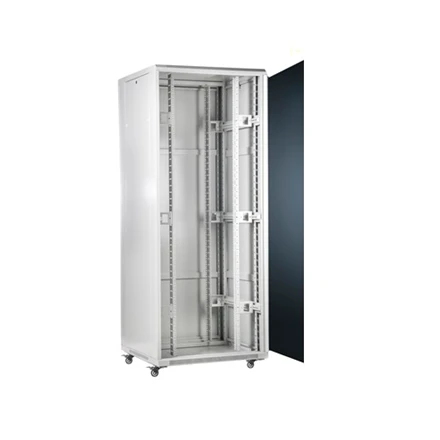SOMI Networks | 42U, 19″ Freestanding Cabinet | 42U-60/80NAC | Max Load 800kg; Removable and Lockable Side Panels; Glass Doors; Unassembled | Gylis: 80 cm | Gray