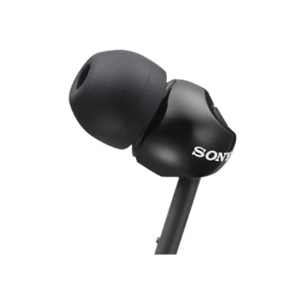 Į ausis įdedamos ausinės Sony MDR-EX110AP su mikrofonu, Juodos