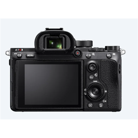 Sony ILCE-7RM3A A7R III su 35 mm viso kadro vaizdo jutikliu | Sony | Kamera su 35 mm viso kadro vaizdo jutikliu | ILCE-7RM3A Alpha 7R III | Veidrodinis fotoaparato korpusas | 42,4 MP | ISO jautrumas (maks.) 102400 | „Ekrano“ įstrižainė 3,0 colių