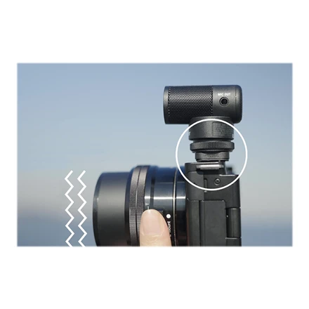 Sony | Šautuvo mikrofonas | ECM-G1 | Dažnio atsakas: 50 Hz - 20000 Hz; Priekinis jautrumas: -36dB (0dB=1V/Pa, 1kHz); Maksimalus įvesties garso slėgio lygis: 125 dB