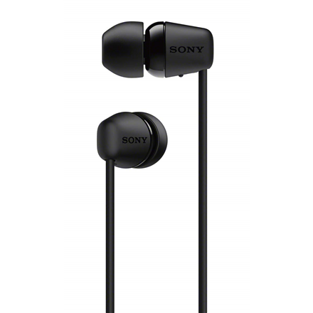 Belaidės į ausį įdedamos ausinės Sony WI-C200B, juodos