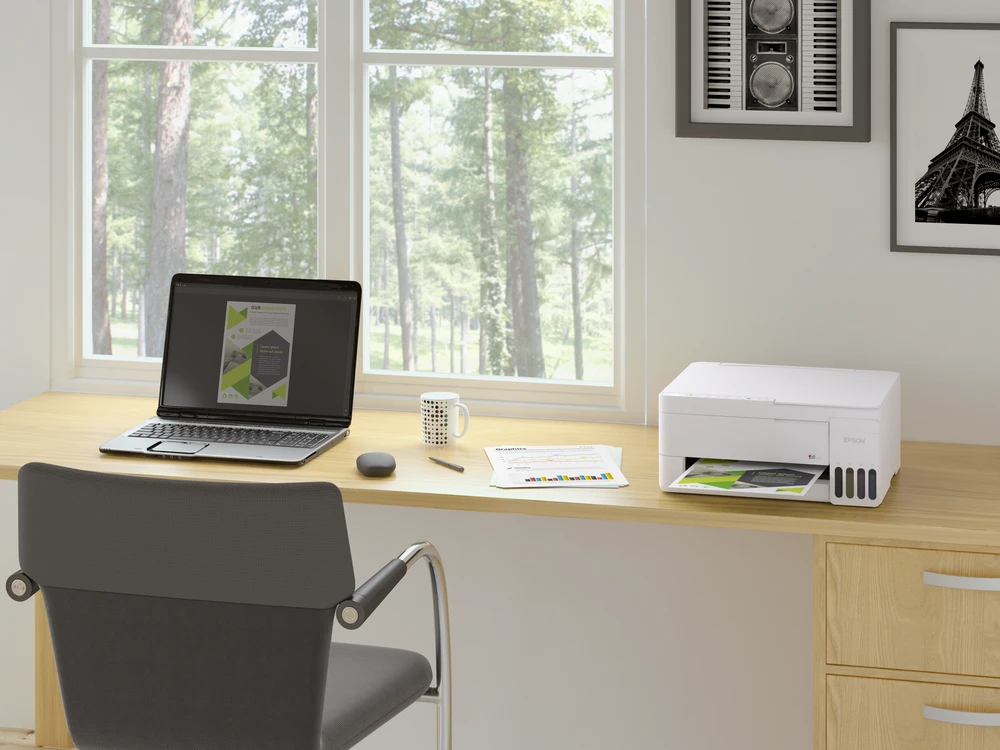 Daugiafunkcis rašalinis spausdintuvas Epson EcoTank L3356, A4, spalvotas, Wi-Fi, Wi-Fi Direct, AirPrint, baltas | C11CL62412