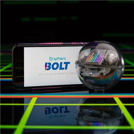 Sphero Smart žaislas Bolt Wi-Fi, Bluetooth, Sphero Bolt - išmanus žaislas išmokti koduoti žaidžiant., iOS ir Android, Baterijos garantija 6 mėn.