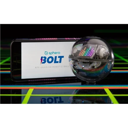 Sphero Smart žaislas Bolt Wi-Fi, Bluetooth, Sphero Bolt - išmanus žaislas išmokti koduoti žaidžiant., iOS ir Android, Baterijos garantija 6 mėn.