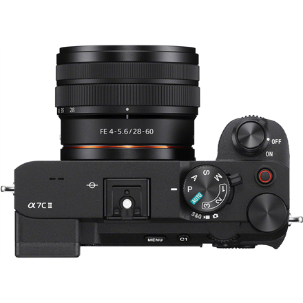 „Sony“ | Viso kadro fotoaparato rinkinys su 28–60 mm objektyvu | „Alpha A7C II“ | Beveidrodinio fotoaparato rinkinys | 33 MP | ISO jautrumas (maks.) 204800 | „Wi-Fi“ | Greitas hibridinis AF | Didinimas 0,70 k. | Vaizdo ieškiklis | CMOS | Juodas