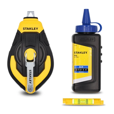 Stanley Pro Rinkinys trasavimo virvė 3:1, 30 m + kreida + gulsčiukas (užs. 474650)