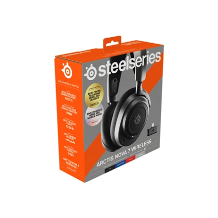 Belaidės žaidimų ausinės SteelSeries Arctis Nova 7, Juodos spalvos