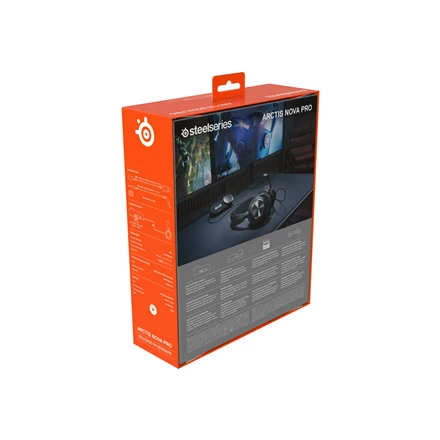 Ausinės žaidimams SteelSeries Arctis Nova Pro, Skirta PC ir PlayStation, Juodos spalvos