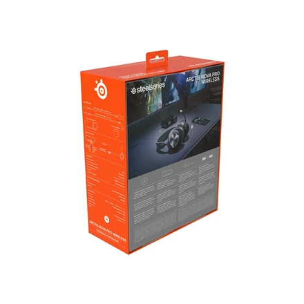 Belaidės ausinės žaidimams SteelSeries Arctis Nova Pro, Skirta PC ir PlayStation, Juodos spalvos