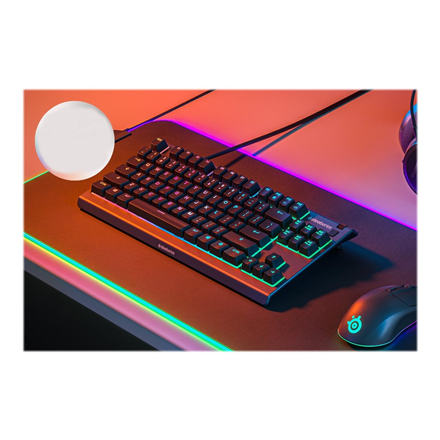 Žaidimų klaviatūra SteelSeries Apex 3 TKL, Nordic kalba, Juodos spalvos
