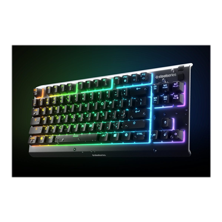 Žaidimų klaviatūra SteelSeries Apex 3 TKL, Nordic kalba, Juodos spalvos