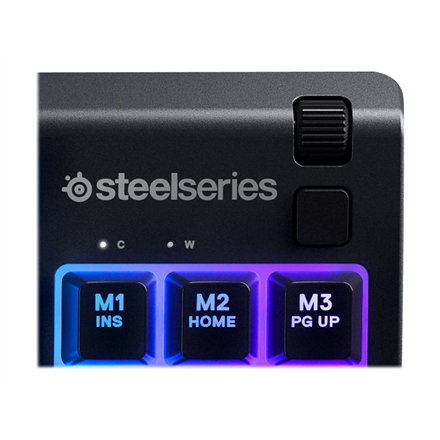 Žaidimų klaviatūra SteelSeries Apex 3 TKL, Nordic kalba, Juodos spalvos