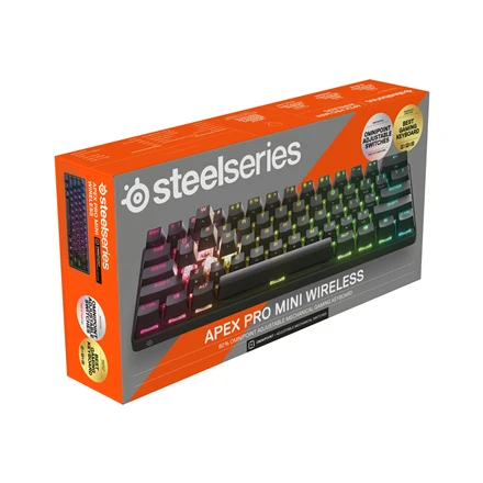 Belaidė klaviatūra SteelSeries Apex Pro Mini, RGB LED, US kalba, Juodos spalvos