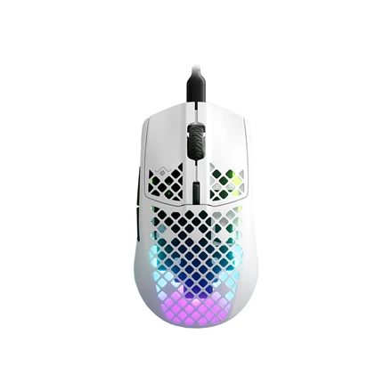 Žaidimų pelė SteelSeries Aerox 3 Snow 2022, Baltos spalvos
