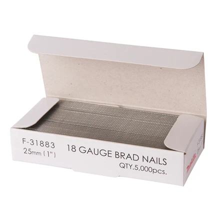 Makita Dukert tapiņnaglas 1,2x25mm, 18ga, 5000vnt F-31883 Dukert tapiņnaglas 1,2x25mm, 18ga, 5000vnt AF505, AF550H