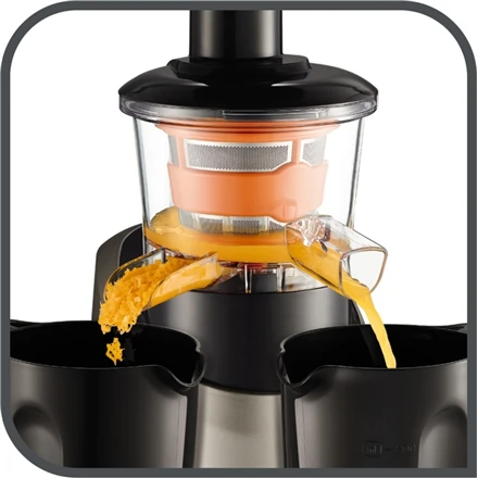 Sulčiaspaudė TEFAL | Slow Juicer | ZC255B38 | Type Electric | Sidabrinis/ juodas | 200 W | Extra large fruit input | Greičių skaičius 2 | 82 RPM