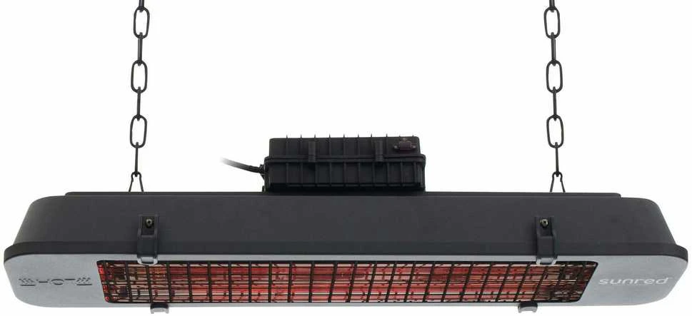 SUNRED® Dark Vintage pakabinamas infraraudonųjų spindulių terasos šildytuvas RD-DARK-VIN25H, 2500 W, Pilkas
