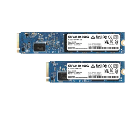 SYNOLOGY SNV3410 400GB M.2 NVMe SSD PCIe 3.0 x4 3000MB/s skaitymas 750MB/s rašymas