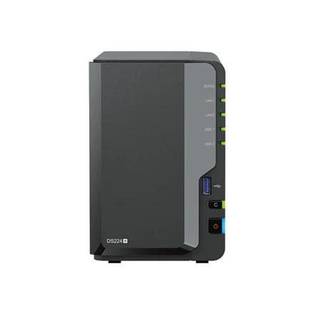 Serveris DS224+ SYNOLOGY NAS STORAGE TOWER 2BAY | Be HDD | Be RAM