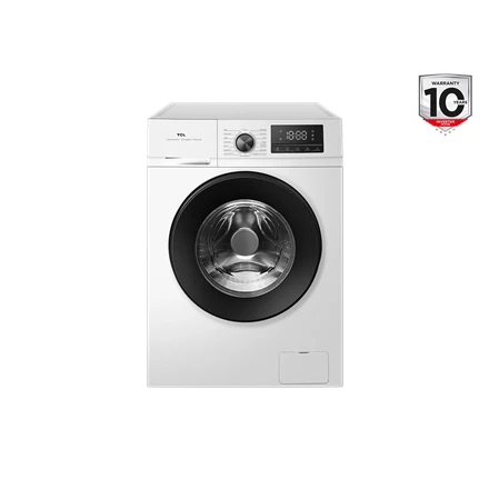TCL | Skalbimo mašina | FF1024WA2 | Energy efficiency class A-10% | Front loading | Skalbimo talpa 10 kg | 1400 RPM | Gylis 61 cm | Plotis 59.5 cm | Ekranas | LED | Steam function | Baltas