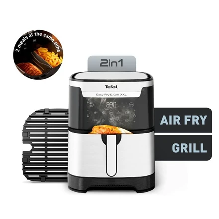 Karšto oro gruzdintuvė Tefal Easy Fry & Grill XXL EY801D15, Sidabrinės/ Juodos spalvos
