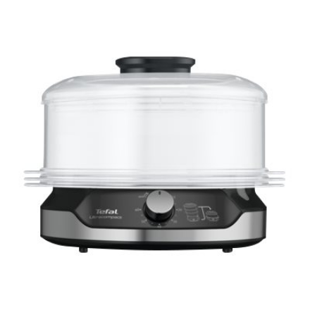 Garų puodas TEFAL | Maisto garintuvas | VC204810 Ultracompact | Juodas | 800 W | Talpa 9 l | Krepšelių skaičius 3
