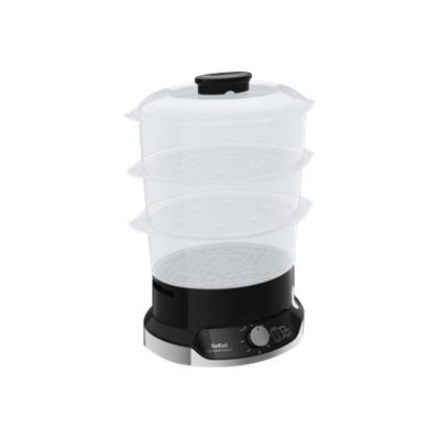 Garų puodas TEFAL | Maisto garintuvas | VC204810 Ultracompact | Juodas | 800 W | Talpa 9 l | Krepšelių skaičius 3
