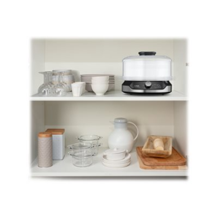 Garų puodas TEFAL | Maisto garintuvas | VC204810 Ultracompact | Juodas | 800 W | Talpa 9 l | Krepšelių skaičius 3