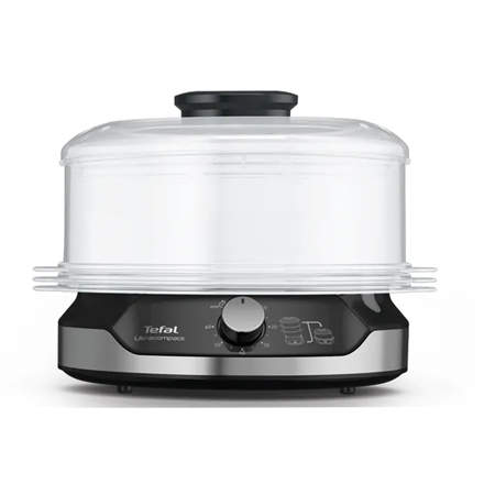 Garų puodas TEFAL | Maisto garintuvas | VC204810 Ultracompact | Juodas | 800 W | Talpa 9 l | Krepšelių skaičius 3