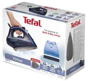 Tefal Virtuo FV 1713 lygintuvas Sauso ir garų tipo lygintuvas Mėlyna 2000 W