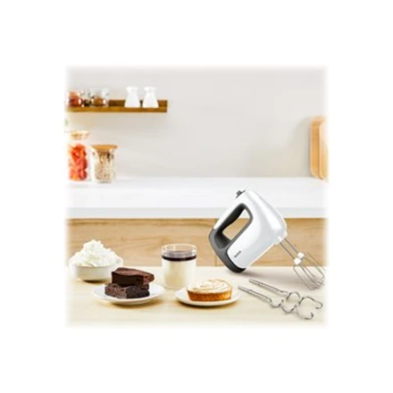 Plakiklis TEFAL | Hand Mixer | PrepMix+ HT462138 | Hand Mixer | 500 W | Greičių skaičius 5 | Turbo mode | Baltas