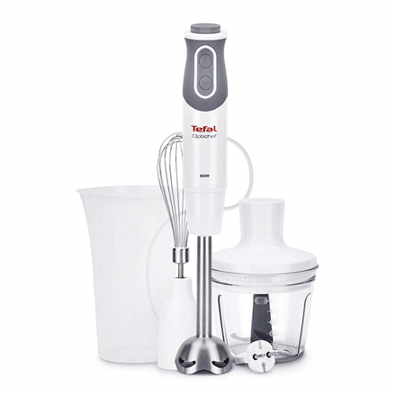 Plakiklis TEFAL | Maišytuvas | Optichef 3-in-1 HB643138 | Hand Maišytuvas | 800 W | Greičių skaičius 20 | Turbo mode | Chopper | Baltas/Pilkas